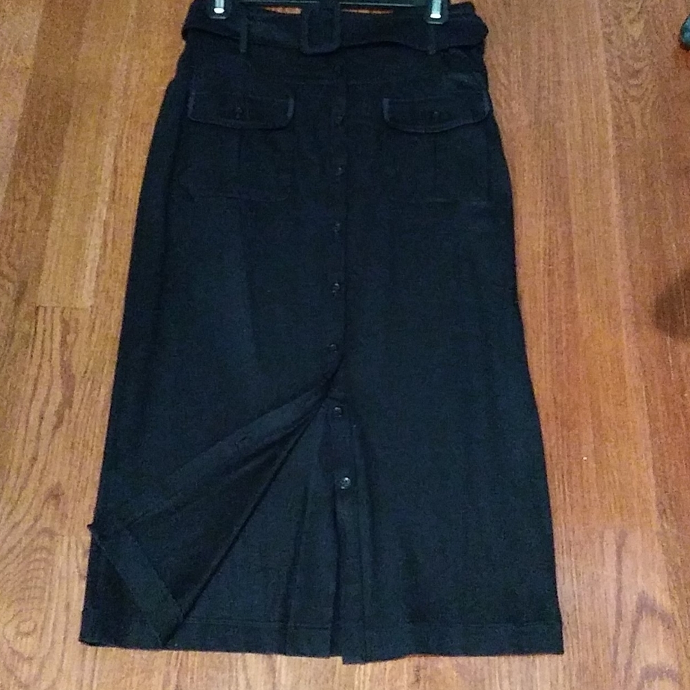 Wolford black belted skirt